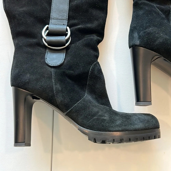 Tapeet - lug sole, suede knee high boots, buckle detail, 37 - Picture 2 of 14